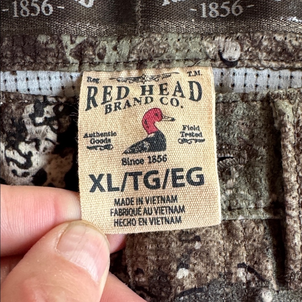 RedHead Silent-Hide Strata Brown & Green Camouflage Pants Boy’s XL - Picture 6 of 12